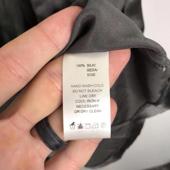 Kensie Dress Womens M Gray Silk Slinky Shapeless Loose Fit Gray Mini Club - Picture 6 of 8